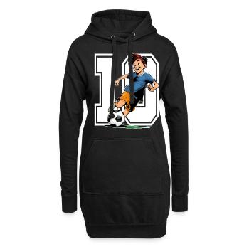 Football Birthday - 10 year old boy - 10. - Hoodie Dress - black - Front