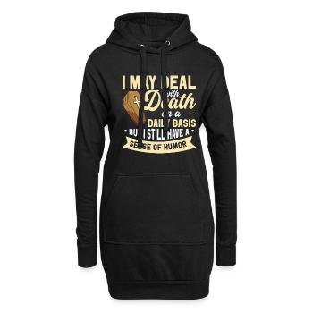Directeur funéraire Undertaker Morgue - Sweat-shirt à capuche long Femme - noir - Devant