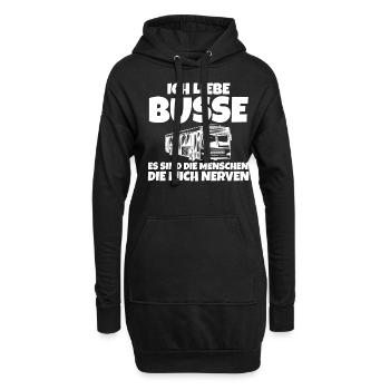 Busfahrer Bus - Hoodie-Kleid - Schwarz - Vorne