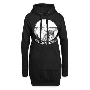 Harz Brockensüchtig Wanderung Wandern - Hoodie-Kleid - Schwarz - Vorne