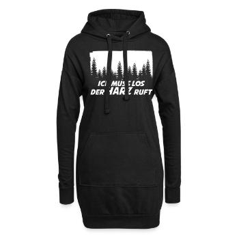 Harz ruft Brocken Wanderung Wandern - Hoodie-Kleid - Schwarz - Vorne