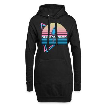 Cockatiel Rétro - Sweat-shirt à capuche long Femme - noir - Devant