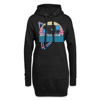 Joueur de poker Rétro - Sweat-shirt à capuche long Femme - noir - Devant