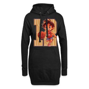 Anniversaire de basketball - Garçon de 12 ans - - Sweat-shirt à capuche long Femme - noir - Devant