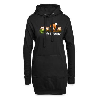 Be Different Fox Be You Autism Awareness Fox - Hoodie-Kleid - Schwarz - Vorne