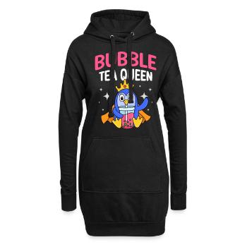 Bubble Tea Queen Boba Tee Trinker Koreanisches - Hoodie-Kleid - Schwarz - Vorne