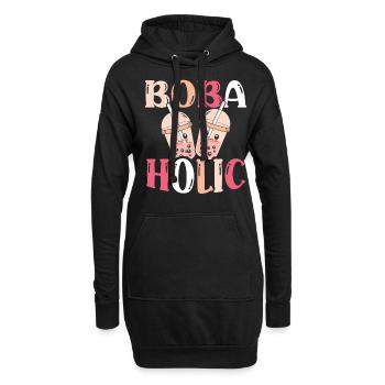 Bobaholic Bubble Tea Lover Boba Tea Drinker - Sweat-shirt à capuche long Femme - noir - Devant