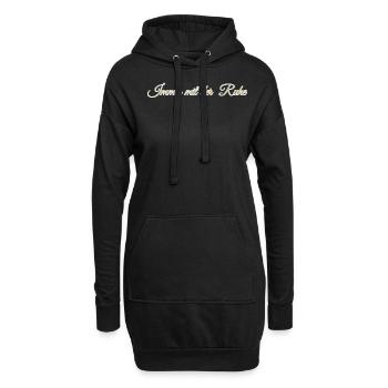 Immer mit der Ruhe - Hoodie-Kleid - Schwarz - Vorne