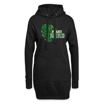 Plant Nerd Plant Monstera Gardener Window Leaf - Sweat-shirt à capuche long Femme - noir - Devant
