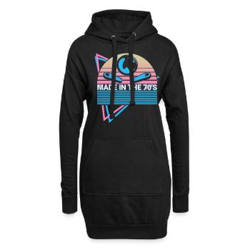 Pinball machine rétro - Sweat-shirt à capuche long Femme - noir - Devant
