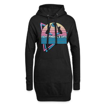 J’adore les flippers et les flippers pour chats - Sweat-shirt à capuche long Femme - noir - Devant