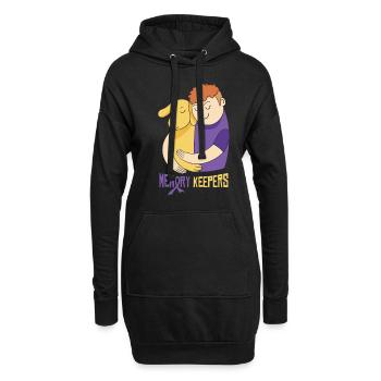 Sensibilisation à la maladie d’Alzheimer Pet Purple Ribbon Pattes - Sweat-shirt à capuche long Femme - noir - Devant