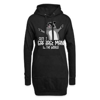 raton laveur éboueur manquins laveurs - Sweat-shirt à capuche long Femme - noir - Devant