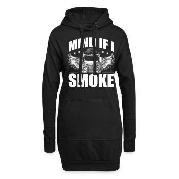 Trucker Job Beruf Dieselanhänger Lkw-fahrer - Hoodie-Kleid - Schwarz - Vorne