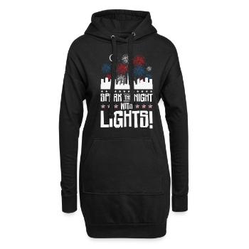 USA Unabhängigkeit Patriotische amerikanische - Hoodie-Kleid - Schwarz - Vorne