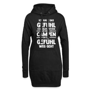 Wohnmobil Wohnwagen Camper Camping - Hoodie-Kleid - Schwarz - Vorne