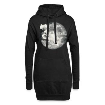 Whimsigoth Ästhetik Soft Grunge Emo Goth Rauchen - Hoodie-Kleid - Schwarz - Vorne