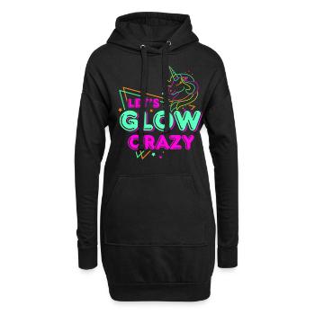 80er Jahre Retro KostümMottoparty Kostüm 90s Party - Hoodie-Kleid - Schwarz - Vorne