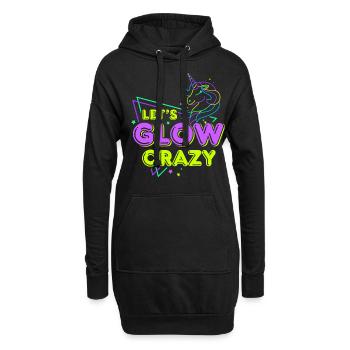 80er Jahre Retro KostümMottoparty Kostüm 90s Party - Hoodie-Kleid - Schwarz - Vorne