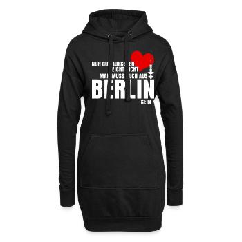 Berlin lusitger Spruch für Berliner - Hoodie-Kleid - Schwarz - Vorne