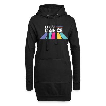 80er Jahre Retro KostümMottoparty Kostüm 90s Party - Hoodie-Kleid - Schwarz - Vorne