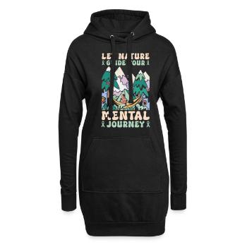 Santé mentale Nature Environnement - Sweat-shirt à capuche long Femme - noir - Devant