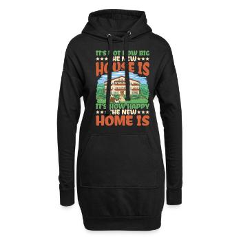 C’est à quel point la nouvelle maison est heureuse - Sweat-shirt à capuche long Femme - noir - Devant