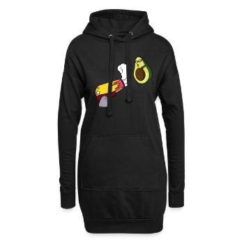 Canon de cirque à avocat - Sweat-shirt à capuche long Femme - noir - Devant