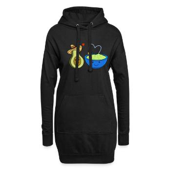 Avocado Guacamole Liebe - Hoodie-Kleid - Schwarz - Vorne