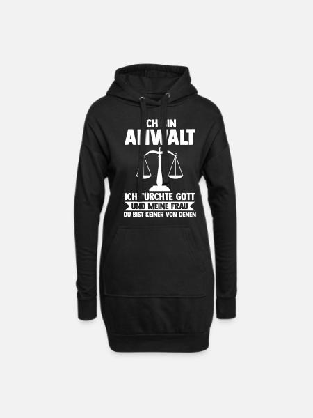 Jurist Anwalt - Hoodie-Kleid - Schwarz