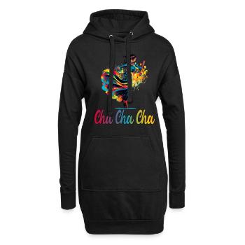 Cha Cha Cha Tanz Kubanischer Tanz Kuba Urlaub - Hoodie-Kleid - Schwarz - Vorne