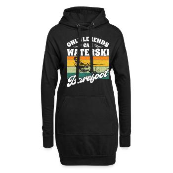 Barefoot Waterskiing - Hoodie-Kleid - Schwarz - Vorne