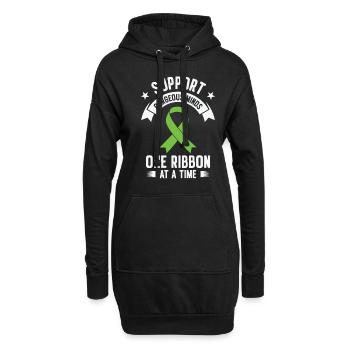 Mois de la sensibilisation à la santé mentale - Sweat-shirt à capuche long Femme - noir - Devant