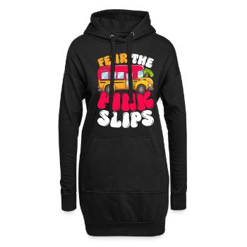 Schulbusfahrer Busfahrer Busbegleiter - Hoodie-Kleid - Schwarz - Vorne