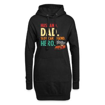 Dicton de piste vintage pour la course de voitures jouets - Sweat-shirt à capuche long Femme - noir - Devant