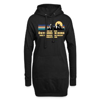 Österreich Spruch Österreicher - Hoodie-Kleid - Schwarz - Vorne