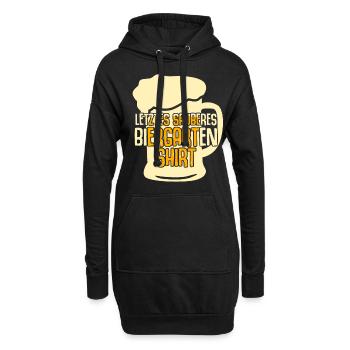 Biergarten - Hoodie-Kleid - Schwarz - Vorne