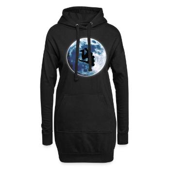 Parkour Mond - Hoodie-Kleid - Schwarz - Vorne