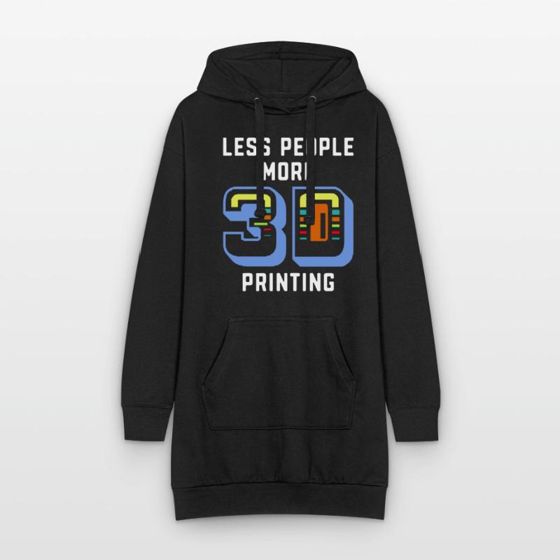 Moins de personnes Plus de buses d’impression 3D Impression 3D Sweat-shirt à capuche long Femme