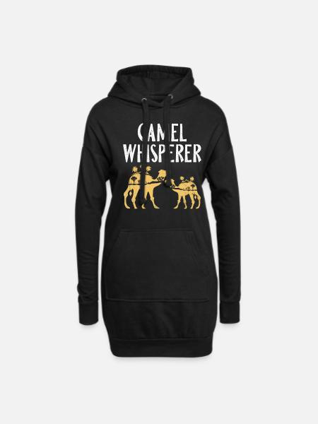 Kamel-liebhaber-wüsten-tier-wild Lebende Tiere - Hoodie-Kleid - Schwarz