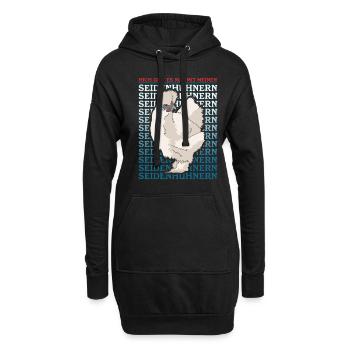 Seidenhuhn Seidenhühner Silkie Hühner Geschenk - Hoodie-Kleid - Schwarz - Vorne