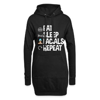 Manger dormir Soins du visage Répéter 2 - Sweat-shirt à capuche long Femme - noir - Devant