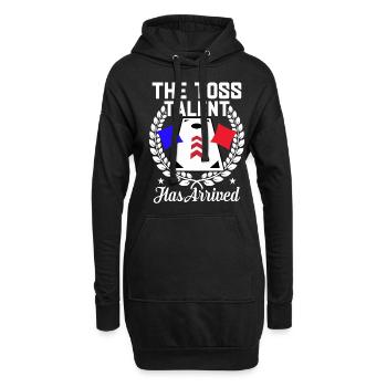 Lustiges Cornhole Corn Hole - Hoodie-Kleid - Schwarz - Vorne