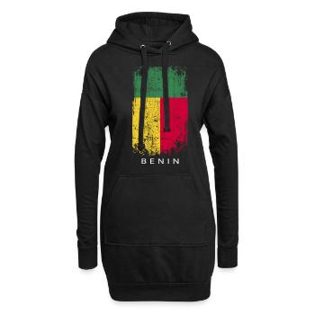 Souvenir avec le drapeau du pays du Bénin - Sweat-shirt à capuche long Femme - noir - Devant