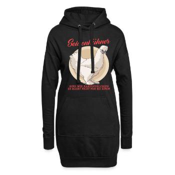 Seidenhuhn Silkie Hühner Seidenhühner Geschenk - Hoodie-Kleid - Schwarz - Vorne