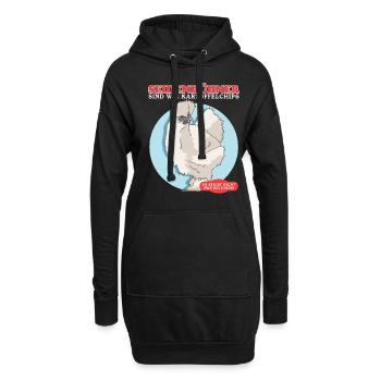 Seidenhuhn | Silkie Hühner Seidenhühner Geschenk - Hoodie-Kleid - Schwarz - Vorne