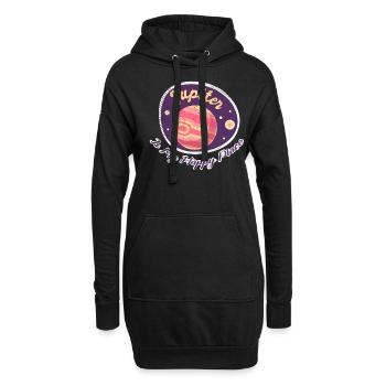 Passionné de l’exploration spatiale Jupiter - Sweat-shirt à capuche long Femme - noir - Devant