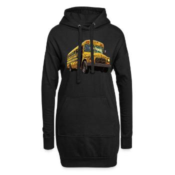 Schulbuswärter - Schulbusfahrer - Hoodie-Kleid - Schwarz - Vorne