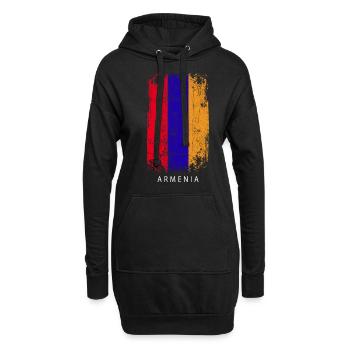 Souvenir avec le drapeau du pays de l’Arménie - Sweat-shirt à capuche long Femme - noir - Devant