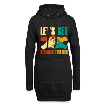 Soyons plus forts ensemble 2 - Sweat-shirt à capuche long Femme - noir - Devant